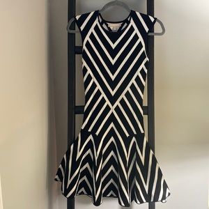 Banana Republic - Flirty Black & White Knit Dress